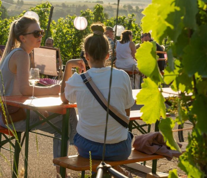 Tauchen Sie ein in die einladende Atmosphäre unserer geselligen Weinsüden Pop-ups und lassen Sie sich von exquisiten Weinen verwöhnen. (Foto: TMBW. Udo Bernhart)